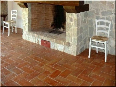 Terracotta half flooring