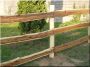 Fence pieces from rustic acacia planks