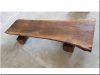 Rustic wooden bench, oak