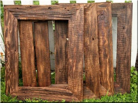 Picture frame made of antique wood