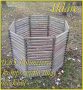 Composting box, 1 cubic meter from oak slats