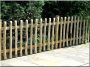 Halved acacia fence element 4 - 6 cm