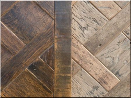 Oiled parquet from antique wood
