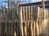 Holzpfähle für Stützmauer aus Robinie
