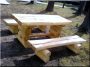 Rustic log furniture from locust