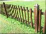 Halved acacia fence element 6 - 8 cm