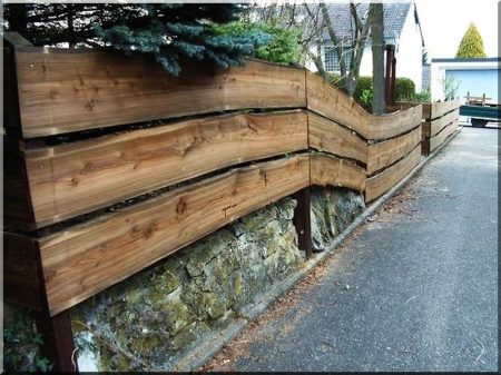 Fence element from plank Borov with bords, 16 - 20 cm 