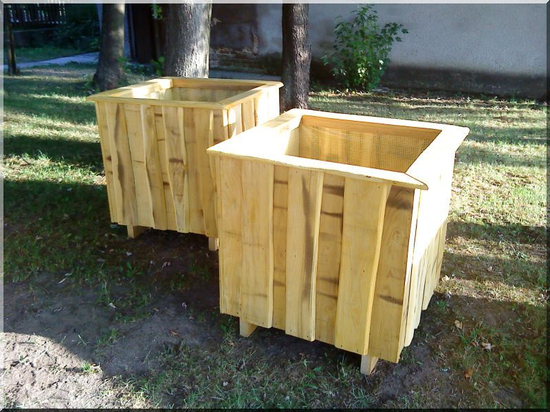 Rusztikus akác virágláda, 75 x 75 x 75 cm - Rusztikus akác virágláda, 75 x 75 x 75 cm -
