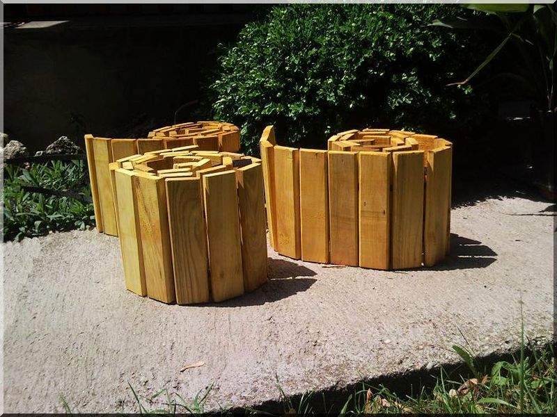 Kerti szegély, 40 cm- es, akác - Kerti szegély, 40 cm- es, akác -