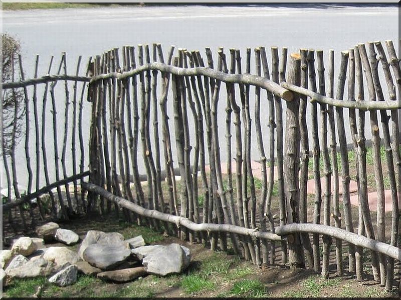 Rustikalen holzzaun historischen holzzaun krumnme zweigzaun ...