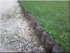 Fél rönk kerti szegély, 30 cm magas - Fél rönk kerti szegély, 30 cm magas -