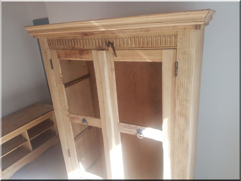Indonéz szekrény antik bútor, egyedi natúr fa és loft ...