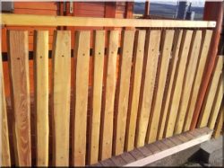 Rustic locust fences, fence elements