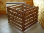 Wooden composting box