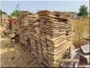 Demolished roof tiles