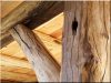 Roof structure from antique beams