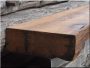 Shelf made of antique wooden beams