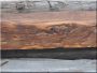 Shelf made of antique wooden beams