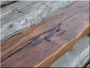 Shelf made of antique wooden beams