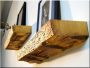 Shelf made of antique wooden beams