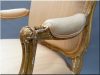 Chaise baroque française avec accoudoirs