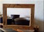  Mirror frame made of antique pine planks