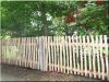 Halved acacia fence element 4 - 6 cm