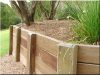 Plank retaining wall