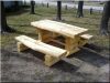 Rustic log furniture from locust