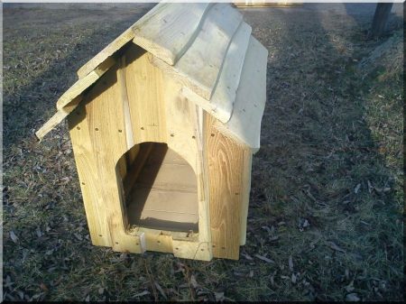 Insulated dog-kennel from edged locust planks, size II