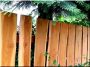 Unedged acacia fence element, wide, thick