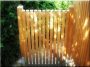 Acacia fence, nailed together