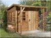 Kleines Holzhaus im Garten